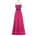 Starzz trägerlos aus Schulter tief rosa lange Chiffon Brautjungfer Kleid Muster ST000066-3